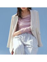 【フレイ アイディー/FRAY I.D】のダブルテーラードジャケット 人気、トレンドファッション・服の通販 founy(ファニー) ファッション Fashion レディースファッション WOMEN アウター Coat Outerwear ジャケット Jackets テーラードジャケット Tailored Jackets ジャケット Jacket スマート Smart チェーン Chain ドット Dot メタル Metal リネン Linen エレガント 上品 Elegant 夏 Summer 春 Spring S/S・春夏 Ss・Spring/Summer 雑誌 Magazine |ID:prp329100004558851