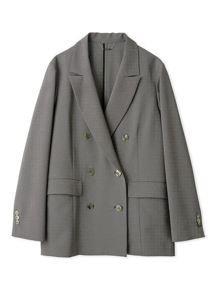 【フレイ アイディー/FRAY I.D】のダブルテーラードジャケット インテリア・キッズ・メンズ・レディースファッション・服の通販 founy(ファニー) 　ファッション　Fashion　レディースファッション　WOMEN　アウター　Coat Outerwear　ジャケット　Jackets　テーラードジャケット　Tailored Jackets　ジャケット　Jacket　スマート　Smart　チェーン　Chain　ドット　Dot　メタル　Metal　リネン　Linen　エレガント 上品　Elegant　夏　Summer　春　Spring　S/S・春夏　Ss・Spring/Summer　雑誌　Magazine　MIX[930]|ID: prp329100004558851 ipo3291000000032230428