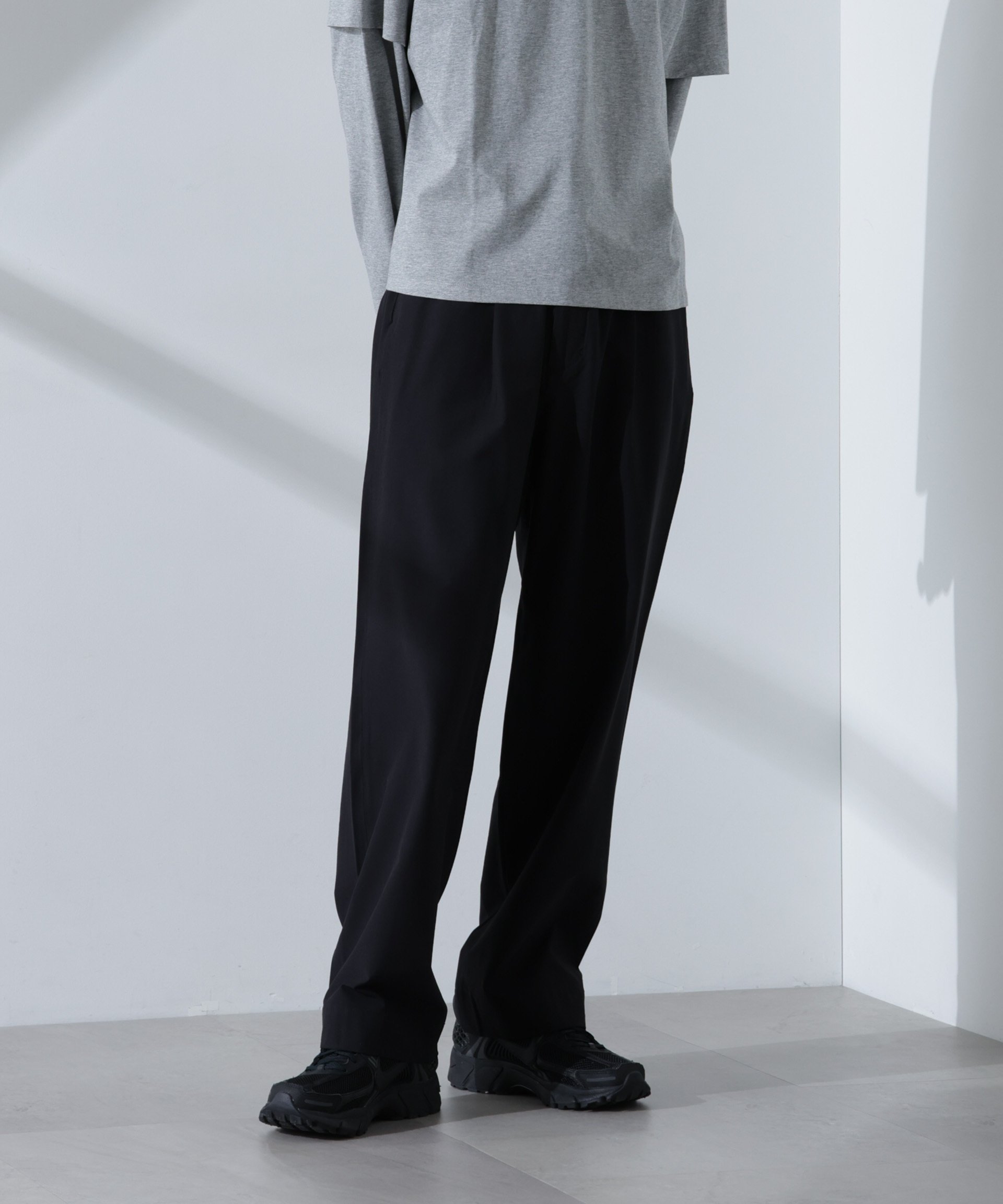 【ナノ ユニバース/nano universe / MEN】のストレッチワイドイージーパンツ(セットアップ可) インテリア・キッズ・メンズ・レディースファッション・服の通販 founy(ファニー) 　ファッション　Fashion　メンズファッション　Fashion for Men　ボトムス　Bottoms　ウォッシャブル　Machine Washable　春　Spring　シンプル　Simple, Minimal　スタンダード　Standard, Basic　ストレッチ　Stretch, Stretchy Fabric　セットアップ　Set-Up, Coordinated Outfit　トレンド　Trend, Trending Now　ドレープ　Drape, Draping Fabric　人気　Popular, Best Seller　ブルゾン　Blouson, Bomber Jacket　ループ　Loop, Loop Knit　ワイド　Wide, Wide Fit　S/S・春夏　SS, Spring/Summer, Warm Season　おすすめ　Recommended / Our Picks　夏　Summer　2025年　2025　2025春夏・S/S　Spring/Summer 2025 SS25　ブラック|ID: prp329100004558868 ipo3291000000032754815