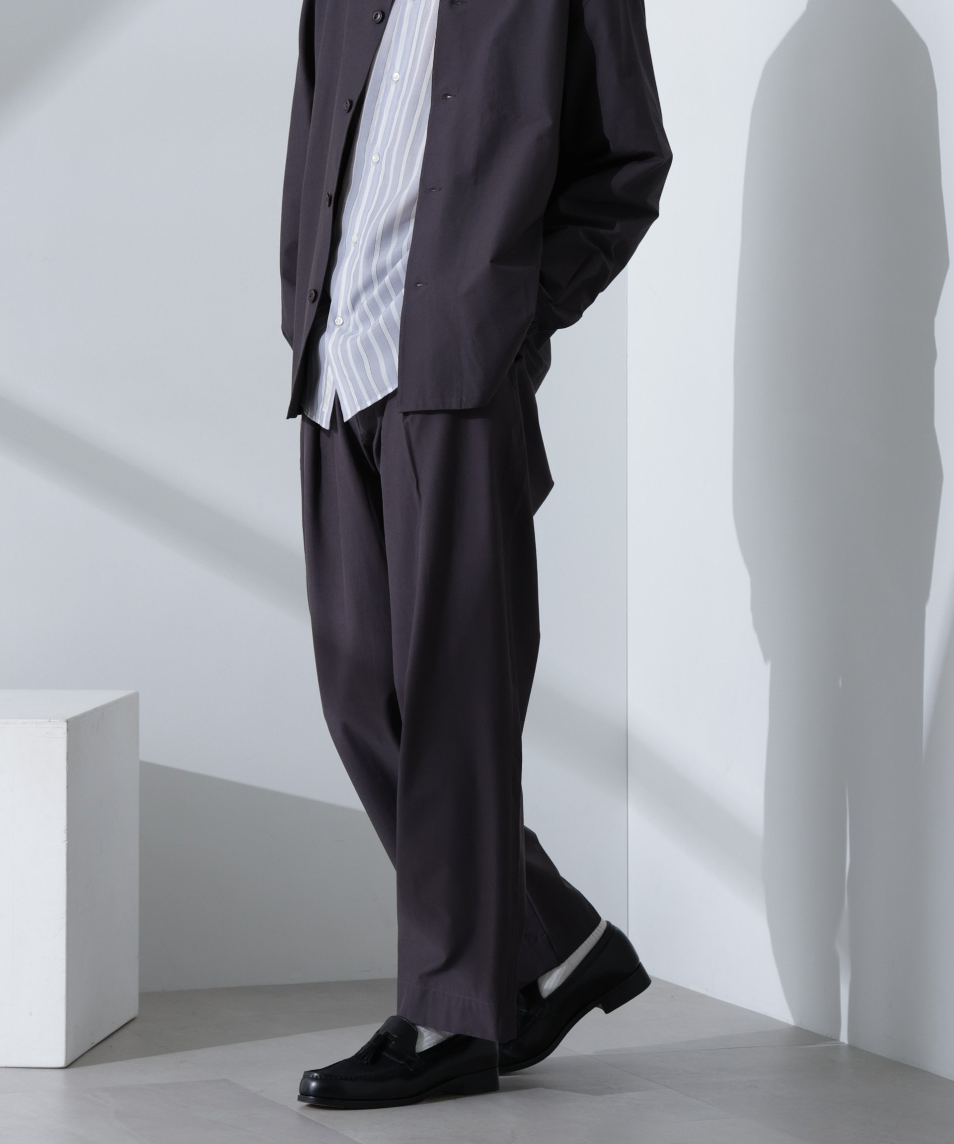 【ナノ ユニバース/nano universe / MEN】のストレッチワイドイージーパンツ(セットアップ可) インテリア・キッズ・メンズ・レディースファッション・服の通販 founy(ファニー) 　ファッション　Fashion　メンズファッション　Fashion for Men　ボトムス　Bottoms　ウォッシャブル　Machine Washable　春　Spring　シンプル　Simple, Minimal　スタンダード　Standard, Basic　ストレッチ　Stretch, Stretchy Fabric　セットアップ　Set-Up, Coordinated Outfit　トレンド　Trend, Trending Now　ドレープ　Drape, Draping Fabric　人気　Popular, Best Seller　ブルゾン　Blouson, Bomber Jacket　ループ　Loop, Loop Knit　ワイド　Wide, Wide Fit　S/S・春夏　SS, Spring/Summer, Warm Season　おすすめ　Recommended / Our Picks　夏　Summer　2025年　2025　2025春夏・S/S　Spring/Summer 2025 SS25　チャコール3|ID: prp329100004558868 ipo3291000000032754817