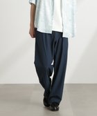 【ナノ ユニバース/nano universe / MEN】のストレッチワイドイージーパンツ(セットアップ可) ブルー|ID: prp329100004558868 ipo3291000000032754818