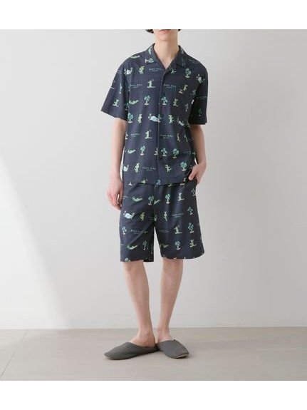 【ジェラートピケ オム/GELATO PIQUE HOMME / MEN】の【HOMME】【接触冷感】ワニ柄 プリントハーフパンツ インテリア・キッズ・メンズ・レディースファッション・服の通販 founy(ファニー) 　ファッション　Fashion　メンズファッション　Men's Style Online　ボトムス　Bottoms/Men　ハーフ / ショートパンツ　Short Pants　おすすめ　Recommend　なめらか　Smooth　カットソー　Cut And Sew　コレクション　Collection　ハーフ　Half　プリント　Print　ポケット　Pocket　リラックス　Relax　夏　Summer　NVY[089]|ID: prp329100004558887 ipo3291000000032701550