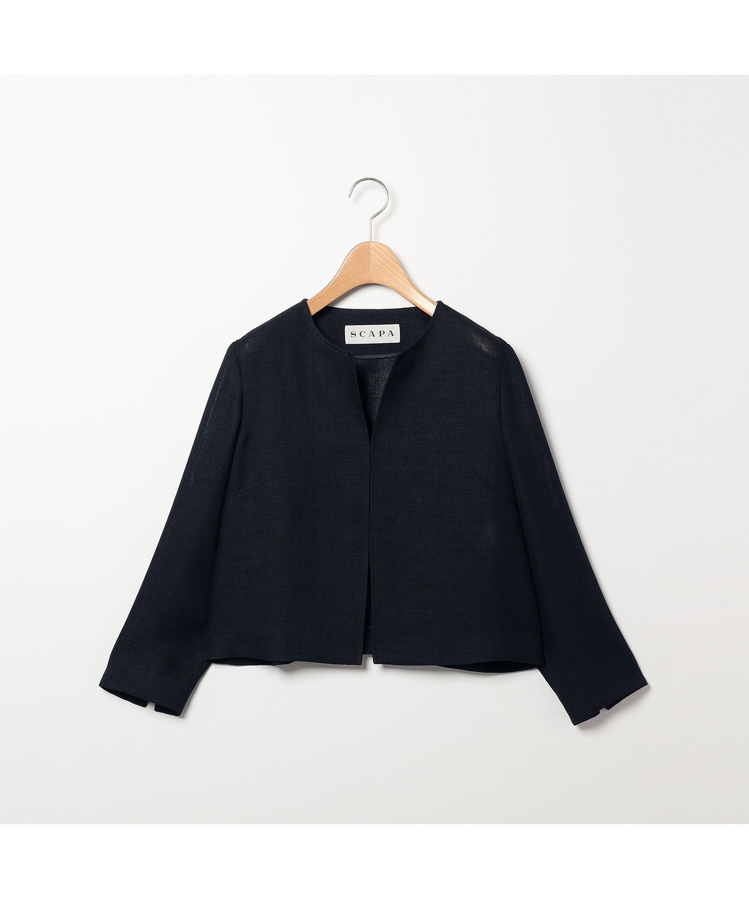 【スキャパ/SCAPA】のエアリーメッシュジャケット インテリア・キッズ・メンズ・レディースファッション・服の通販 founy(ファニー) 　ファッション　Fashion　レディースファッション　WOMEN　アウター　Coat Outerwear　ジャケット　Jackets　ジャケット　Jacket　メッシュ　Mesh　ネイビー|ID: prp329100004558895 ipo3291000000032385752