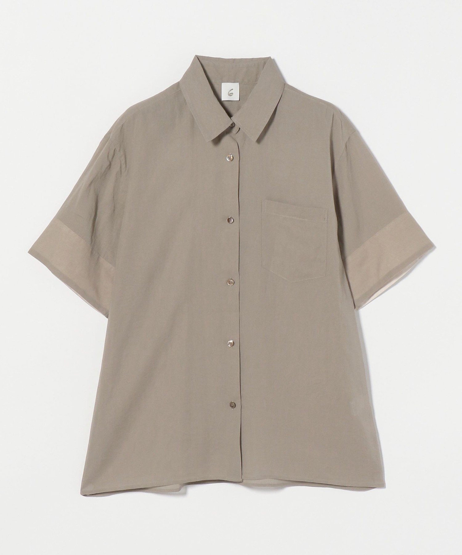 【ビューティ&ユース ユナイテッドアローズ/BEAUTY&YOUTH / UNITED ARROWS】の6(ROKU) スケ ショートスリーブ シャツ インテリア・キッズ・メンズ・レディースファッション・服の通販 founy(ファニー) 　ファッション　Fashion　レディースファッション　Fashion for Women　トップス・カットソー　Cut & Sew Tops　シャツ・ブラウス・オフィスカジュアル　Elegant Blouses & Button-Ups　ショート　Short, Short Length　スリーブ　Sleeve, Long Sleeve / Short Sleeve　ボックス　Boxy, Box Shape　ワイド　Wide, Wide Fit　夏　Summer　MD.GRAY|ID: prp329100004558963 ipo3291000000033634588
