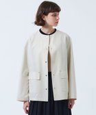 【マッキントッシュ フィロソフィー/MACKINTOSH PHILOSOPHY】のレインウェザークロスノーカラーミドルジャケット 人気、トレンドファッション・服の通販 founy(ファニー) ファッション Fashion レディースファッション WOMEN アウター Coat Outerwear ジャケット Jackets おすすめ Recommend カーディガン Cardigan ジャケット Jacket ドロップ Drop ボックス Box ミドル Middle エレガント 上品 Elegant 別注 Special Order 春 Spring 秋 Autumn/Fall thumbnail オフホワイト|ID: prp329100004559004 ipo3291000000032295474