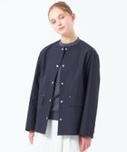 【マッキントッシュ フィロソフィー/MACKINTOSH PHILOSOPHY】のレインウェザークロスノーカラーミドルジャケット 人気、トレンドファッション・服の通販 founy(ファニー) ファッション Fashion レディースファッション WOMEN アウター Coat Outerwear ジャケット Jackets おすすめ Recommend カーディガン Cardigan ジャケット Jacket ドロップ Drop ボックス Box ミドル Middle エレガント 上品 Elegant 別注 Special Order 春 Spring 秋 Autumn/Fall thumbnail ネイビー|ID: prp329100004559004 ipo3291000000032295475
