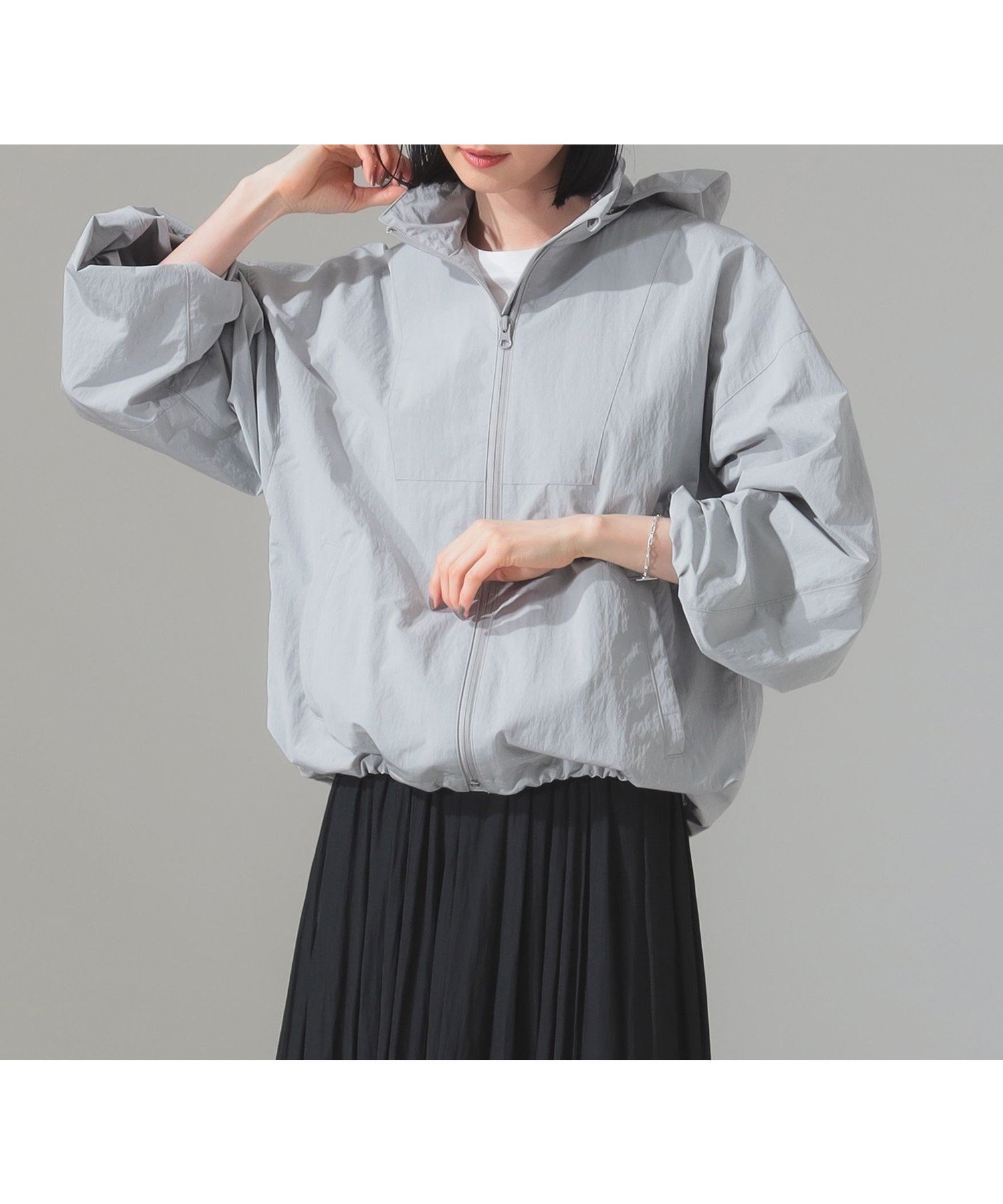 【デミルクス ビームス/Demi-Luxe BEAMS】の【6/25新規値下げ】AK+1 / ミニリップストップ フード ブルゾン 人気、トレンドファッション・服の通販 founy(ファニー) 　ファッション　Fashion　レディースファッション　Fashion for Women　アウター　Coat / Outerwear Collection　ブルゾンジャケット・スポーティアウター　Blouson Jackets　スニーカー　Sneakers, Trainers　スポーティ　Sporty, Casual Athletic　スリーブ　Sleeve, Long Sleeve / Short Sleeve　タフタ　Taffeta, Structured Fabric　デニム　Denim, Jeans Material　ドローコード　Drawcord, Drawstring Cord　フレア　Flare, Flared　フロント　Front, Front Design　ブルゾン　Blouson, Bomber Jacket　メッシュ　Mesh, Net Fabric　リップ　Lip, Lip Motif　ワイド　Wide, Wide Fit　おすすめ　Recommended / Our Picks　 other-1|ID: prp329100004559013 ipo3291000000032744961