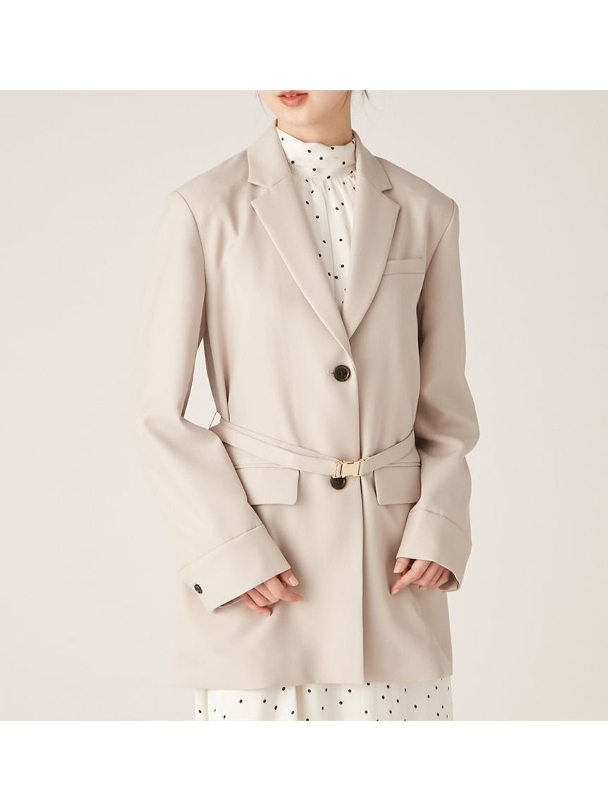 【リリーブラウン/Lily Brown】のベルテッドオーバーサイズジャケット 人気、トレンドファッション・服の通販 founy(ファニー) 　雑誌掲載アイテム　Magazine Items　ファッション雑誌　Fashion Magazines　ノンノ　non-no　ファッション　Fashion　レディースファッション　WOMEN　アウター　Coat Outerwear　ジャケット　Jackets　6月号　June Issue　シンプル　Simple　ジャケット　Jacket　スリット　Slit　スーツ　Suit　チェック　Check　フォーマル　Formal　ミドル　Middle　無地　Plain Color　雑誌　Magazine　 other-1|ID: prp329100004559041 ipo3291000000032295847