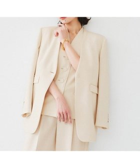 【アンタイトル/UNTITLED】の【セットアップ可能】リネンライクキャンバス カラーレスジャケット 人気、トレンドファッション・服の通販 founy(ファニー) ファッション Fashion レディースファッション Fashion for Women アウター Coat / Outerwear Collection レディースジャケット・軽アウター Jackets キャンバス Canvas, Canvas Fabric セットアップ Set-Up, Coordinated Outfit バランス Balance, Style Balance フォルム Silhouette, Form ペンシル Pencil, Pencil Skirt ポケット Pocket, Pocket Detail モダン Modern, Contemporary リアル Real, Realistic リネン Linen, Linen Fabric ワイド Wide, Wide Fit |ID:prp329100004559055