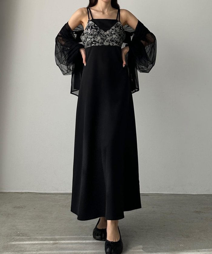 【ジュノア/JUNOAH】のLouere ジャガードキャミワンピース インテリア・キッズ・メンズ・レディースファッション・服の通販 founy(ファニー) https://founy.com/ ファッション Fashion レディースファッション WOMEN ワンピース Dress キャミワンピース No Sleeve Dresses |ID: prp329100004559373 ipo3291000000032235127