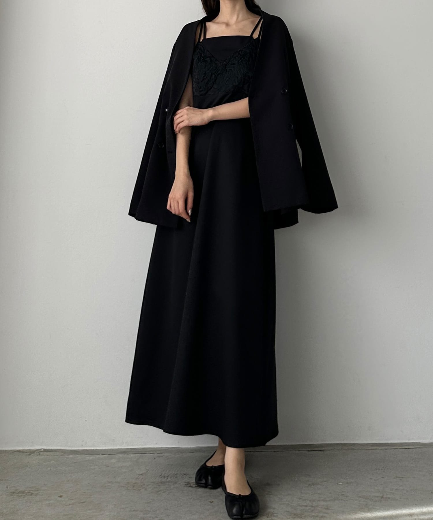 【ジュノア/JUNOAH】のLouere ジャガードキャミワンピース インテリア・キッズ・メンズ・レディースファッション・服の通販 founy(ファニー) 　ファッション　Fashion　レディースファッション　WOMEN　ワンピース　Dress　キャミワンピース　No Sleeve Dresses　ブラックB|ID: prp329100004559373 ipo3291000000032235133
