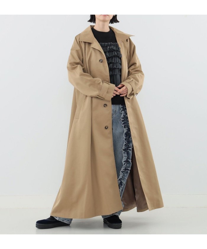 【その他のブランド/Other】の【4/17新規値下げ】トレンチコート インテリア・キッズ・メンズ・レディースファッション・服の通販 founy(ファニー) https://founy.com/ ファッション Fashion レディースファッション WOMEN アウター Coat Outerwear コート Coats トレンチコート Trench Coats サテン Satin スタンド Stand ロング Long |ID: prp329100004559396 ipo3291000000032235303