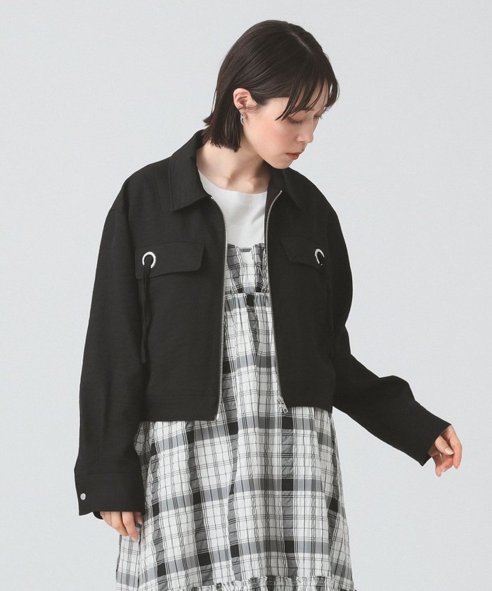 【ビームス ウイメン/BEAMS】のハトメフラップ ブルゾン インテリア・キッズ・メンズ・レディースファッション・服の通販 founy(ファニー) https://founy.com/ ファッション Fashion レディースファッション WOMEN アウター Coat Outerwear ブルゾン Blouson/Jackets 春 Spring 秋 Autumn/Fall クロップド Cropped コンパクト Compact シルバー Silver ジップ Zip トレンド Trend フラップ Flap フロント Front ブルゾン Blouson ボトム Bottom ポケット Pocket |ID: prp329100004559418 ipo3291000000032235425