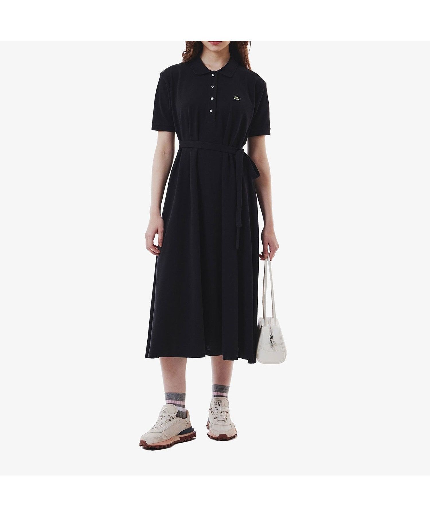 【ラコステ/LACOSTE】の鹿の子地マキシ丈ドレス ポロワンピース フレア Iライン 人気、トレンドファッション・服の通販 founy(ファニー) 　ファッション　Fashion　レディースファッション　Ladies' Fashion Online　ワンピース　Dress　ドレス　Party Dresses　エレガント 上品　Elegant　スポーツ　Sports　トレンド　Trend　ドレス　Dress　フェミニン　Feminine　フレア　Flare　ポロシャツ　Polo Shirt　マキシ　Maxi　鹿の子　Pique　 other-1|ID: prp329100004559439 ipo3291000000032639006