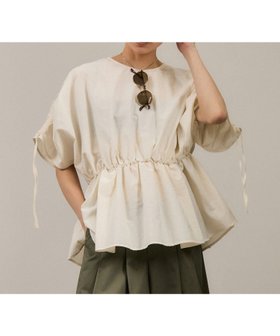 【サロン アダム エ ロペ/SALON adam et rope'】の【WEB限定】シャーリングスリーブブラウス 人気、トレンドファッション・服の通販 founy(ファニー) ファッション Fashion レディースファッション Ladies' Fashion Online トップス・カットソー Tops/Tshirt シャツ/ブラウス Shirts/Blouses おすすめ Recommend ギャザー Gather シャーリング Shirring フェミニン Feminine フレア Flare ペプラム Peplum リボン Ribbon |ID:prp329100004559451