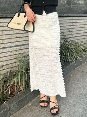 【リリーブラウン/Lily Brown】のフリルカットロングスカート 人気、トレンドファッション・服の通販 founy(ファニー) ファッション Fashion レディースファッション WOMEN スカート Skirt ロングスカート Long Skirt イエロー Yellow カットソー Cut And Sew シンプル Simple ストレッチ Stretch フェミニン Feminine フリル Frills リラックス Relax ロング Long |ID:prp329100004559529