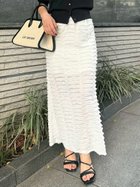 【リリーブラウン/Lily Brown】のフリルカットロングスカート 人気、トレンドファッション・服の通販 founy(ファニー) ファッション Fashion レディースファッション WOMEN スカート Skirt ロングスカート Long Skirt イエロー Yellow カットソー Cut And Sew シンプル Simple ストレッチ Stretch フェミニン Feminine フリル Frills リラックス Relax ロング Long thumbnail WHT[001]|ID: prp329100004559529 ipo3291000000032236315