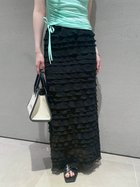 【リリーブラウン/Lily Brown】のフリルカットロングスカート 人気、トレンドファッション・服の通販 founy(ファニー) ファッション Fashion レディースファッション WOMEN スカート Skirt ロングスカート Long Skirt イエロー Yellow カットソー Cut And Sew シンプル Simple ストレッチ Stretch フェミニン Feminine フリル Frills リラックス Relax ロング Long thumbnail BLK[009]|ID: prp329100004559529 ipo3291000000032236318