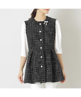 【トゥー ビー シック/TO BE CHIC】のモノトーンコットンツイード ジレ 人気、トレンドファッション・服の通販 founy(ファニー) ファッション Fashion レディースファッション WOMEN アウター Coat Outerwear トップス・カットソー Tops/Tshirt ベスト/ジレ Gilets/Vests インナー Inner カットソー Cut And Sew ツイード Tweed パール Pearl |ID:prp329100004559554