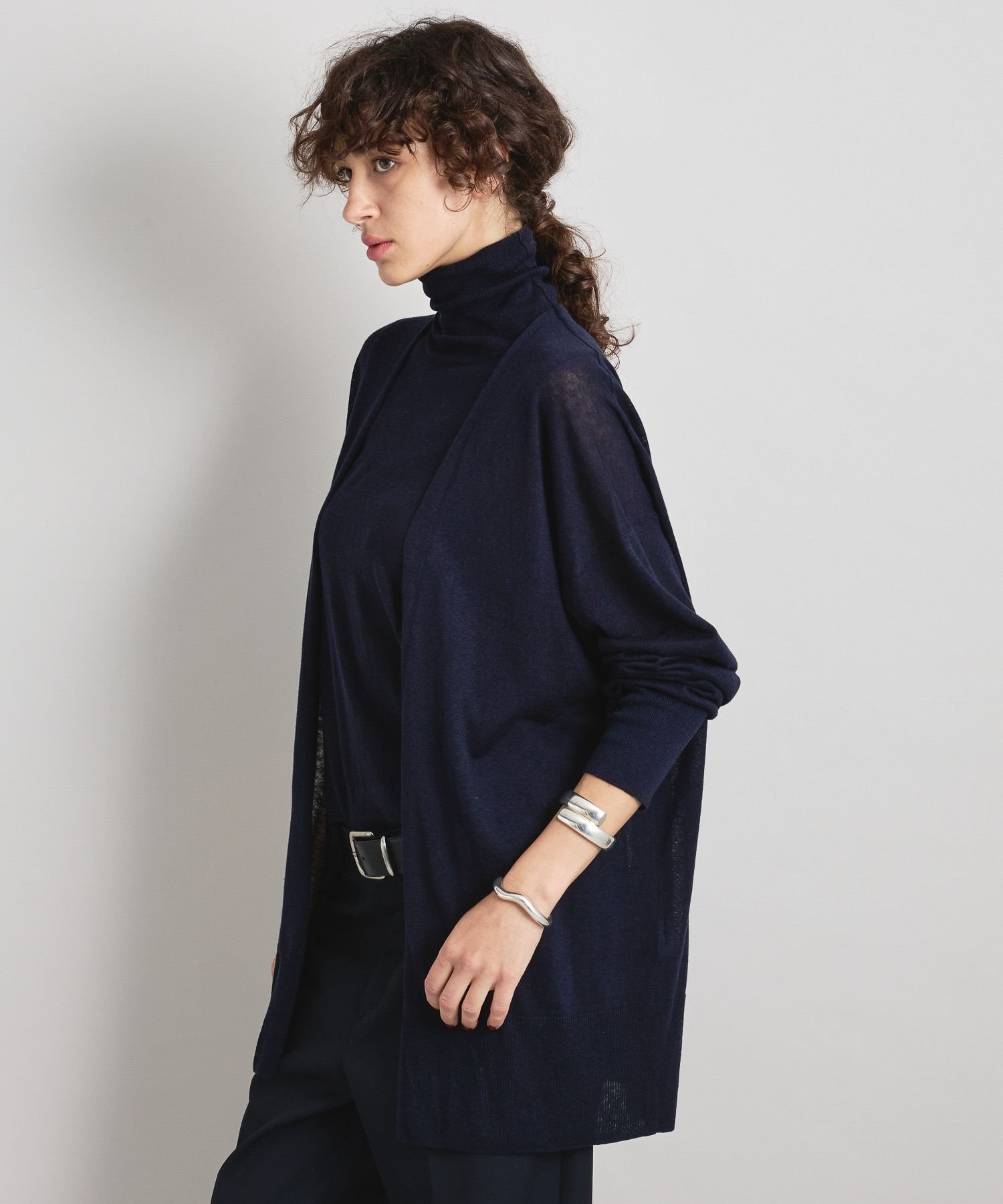【ブリル/BRILL】のシルクリネンリラックスカーディガン インテリア・キッズ・メンズ・レディースファッション・服の通販 founy(ファニー) 　ファッション　Fashion　レディースファッション　Fashion for Women　トップス・カットソー　Cut & Sew Tops　カーディガン・羽織り　Layered Style Cardigans　シルク　Silk, 100% Silk　リネン　Linen, Linen Fabric　エレガント 上品　Elegant　夏　Summer　ネイビー|ID: prp329100004559558 ipo3291000000033620386