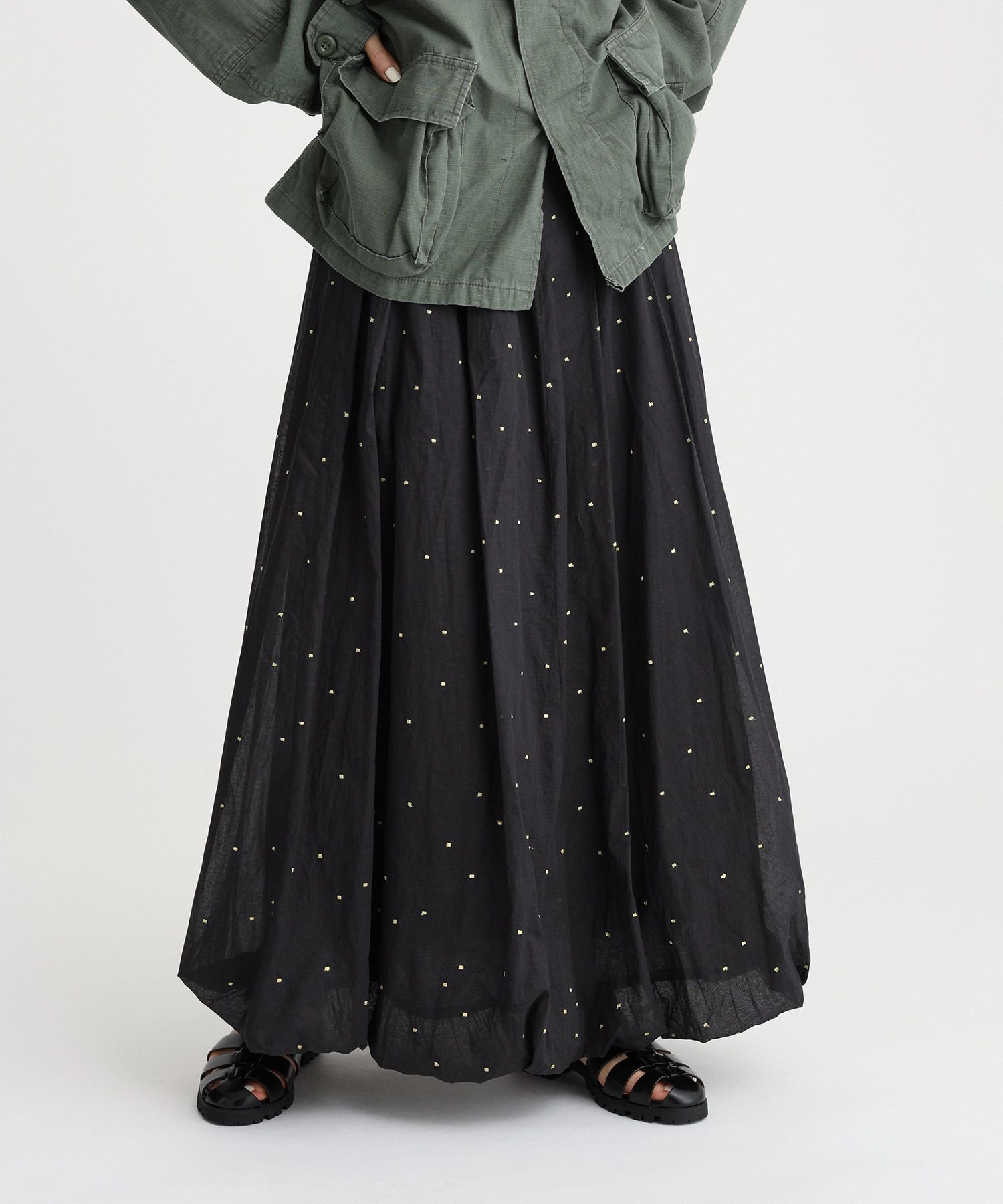 【バビロン/BABYLONE / KIDS】のグリッタードットスカート インテリア・キッズ・メンズ・レディースファッション・服の通販 founy(ファニー) 　ファッション　Fashion　キッズファッション　Fashion for Kids　インド　Indian Textile　トレンド　Trend, Trending Now　ドット　Polka Dot, Dot Pattern　バルーン　Balloon, Balloon Silhouette　ランダム　Random, Irregular　A/W・秋冬　Autumn/Winter　再入荷　Restock / Back in Stock　ブラック19|ID: prp329100004559578 ipo3291000000032981560
