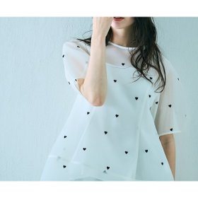 【ローズティアラ/Rose Tiara】のハート刺繍メッシュブラウス 人気、トレンドファッション・服の通販 founy(ファニー) ファッション Fashion レディースファッション WOMEN トップス・カットソー Tops/Tshirt シャツ/ブラウス Shirts/Blouses エレガント 上品 Elegant キャミソール Camisole スタンダード Standard スマート Smart ドレス Dress フィット Fit フェミニン Feminine フォルム Form フレア Flare プリント Print ポケット Pocket メッシュ Mesh |ID:prp329100004559580