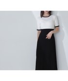 【ナチュラル ビューティー ベーシック/NATURAL BEAUTY BASIC】のバイカラーラインニットワンピース オフ×クロ2|ID: prp329100004559586 ipo3291000000032236746