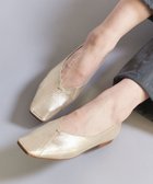 【ビューティ&ユース ユナイテッドアローズ/BEAUTY&YOUTH / UNITED ARROWS】のVカットステッチ フラットシューズ GOLD|ID:prp329100004559613