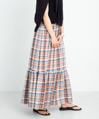 【サニーレーベル/Sonny Label / URBAN RESEARCH】のリネン混マドラスチェックスカート オレンジ系|ID: prp329100004559621 ipo3291000000032677055