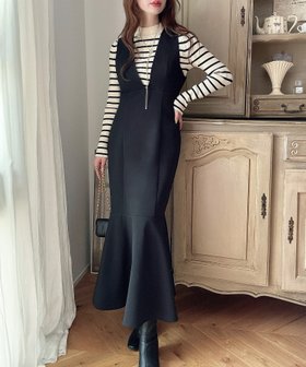 【ジュノア/JUNOAH】のMeiru 深Vネックマーメイドスカート 人気、トレンドファッション・服の通販 founy(ファニー) ファッション Fashion レディースファッション WOMEN スカート Skirt |ID:prp329100004559642