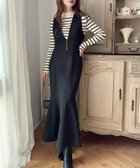 【ジュノア/JUNOAH】のMeiru 深Vネックマーメイドスカート 人気、トレンドファッション・服の通販 founy(ファニー) ファッション Fashion レディースファッション WOMEN スカート Skirt thumbnail ブラック|ID: prp329100004559642 ipo3291000000032237246