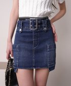 【リップサービス/LIP SERVICE】のLIP SERVICE/ウエストロゴデニムスカート 人気、トレンドファッション・服の通販 founy(ファニー) ファッション Fashion レディースファッション WOMEN スカート Skirt デニムスカート Denim Skirts インディゴ Indigo クロップド Cropped ストレッチ Stretch バランス Balance ミドル Middle ワイド Wide thumbnail インディゴ|ID: prp329100004559654 ipo3291000000032237367