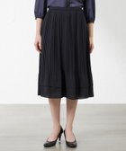 【アマカ/AMACA】のソフトストレッチジョーゼットプリーツスカート ブラックネイビー|ID: prp329100004559658 ipo3291000000032237450