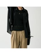 【ミースロエ/MIESROHE】のBACKシアーサテンシャツ 人気、トレンドファッション・服の通販 founy(ファニー) ファッション Fashion レディースファッション Fashion for Women トップス・カットソー Cut & Sew Tops シャツ・ブラウス・オフィスカジュアル Elegant Blouses & Button-Ups サテン Satin, Glossy Fabric ヴィンテージ Vintage Style 夏 Summer 羽織 Haori, Light Jacket thumbnail BLK[009]|ID: prp329100004559669 ipo3291000000033716821