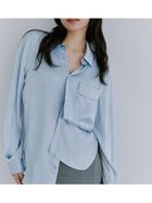 【ミースロエ/MIESROHE】のBACKシアーサテンシャツ 人気、トレンドファッション・服の通販 founy(ファニー) ファッション Fashion レディースファッション Fashion for Women トップス・カットソー Cut & Sew Tops シャツ・ブラウス・オフィスカジュアル Elegant Blouses & Button-Ups サテン Satin, Glossy Fabric ヴィンテージ Vintage Style 夏 Summer 羽織 Haori, Light Jacket thumbnail LBLU[081]|ID: prp329100004559669 ipo3291000000033716822