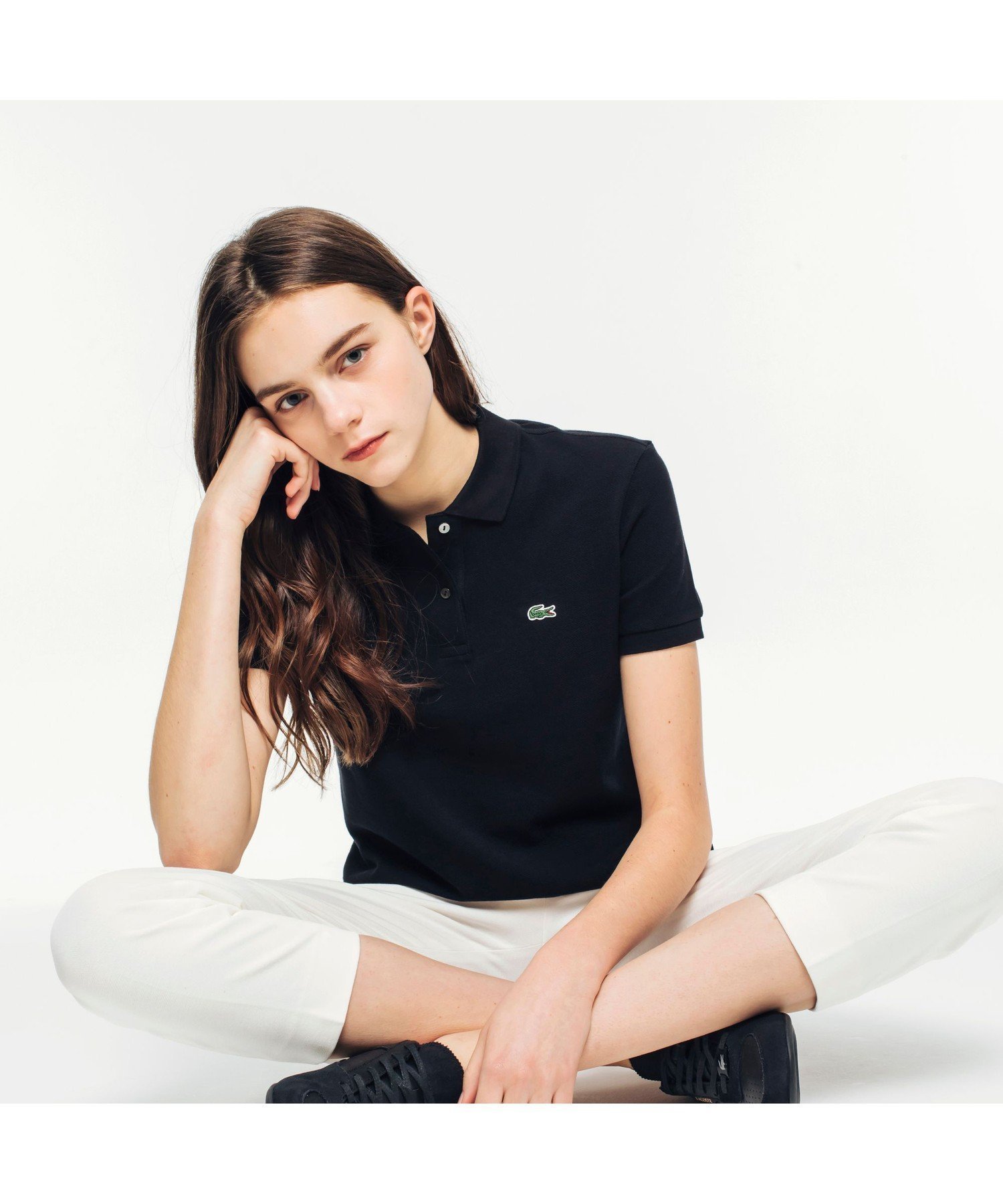 【ラコステ/LACOSTE】のコットン100% ピケ ポロシャツ(半袖) インテリア・キッズ・メンズ・レディースファッション・服の通販 founy(ファニー) 　ファッション　Fashion　レディースファッション　Ladies' Fashion Online　トップス・カットソー　Tops/Tshirt　シャツ/ブラウス　Shirts/Blouses　ポロシャツ　Polo Shirts　スタンダード　Standard　スポーツ　Sports　ポロシャツ　Polo Shirt　半袖　Short Sleeve　定番　Standard　ブラック|ID: prp329100004559692 ipo3291000000032682017