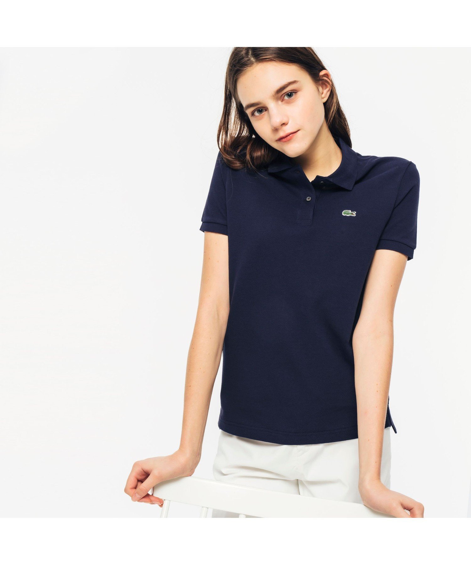 【ラコステ/LACOSTE】のコットン100% ピケ ポロシャツ(半袖) インテリア・キッズ・メンズ・レディースファッション・服の通販 founy(ファニー) 　ファッション　Fashion　レディースファッション　Ladies' Fashion Online　トップス・カットソー　Tops/Tshirt　シャツ/ブラウス　Shirts/Blouses　ポロシャツ　Polo Shirts　スタンダード　Standard　スポーツ　Sports　ポロシャツ　Polo Shirt　半袖　Short Sleeve　定番　Standard　ネイビー|ID: prp329100004559692 ipo3291000000032682019