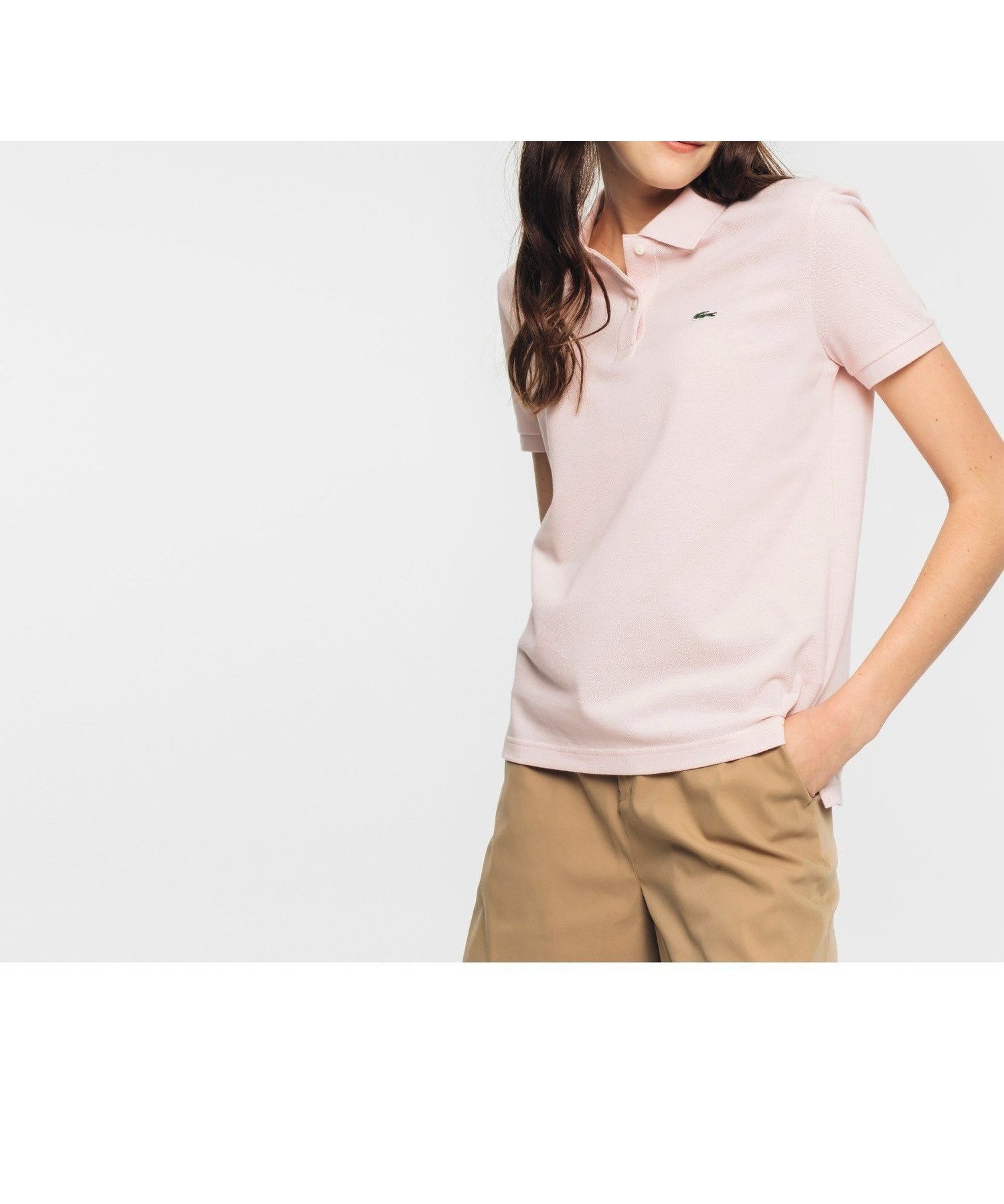 【ラコステ/LACOSTE】のコットン100% ピケ ポロシャツ(半袖) インテリア・キッズ・メンズ・レディースファッション・服の通販 founy(ファニー) 　ファッション　Fashion　レディースファッション　Ladies' Fashion Online　トップス・カットソー　Tops/Tshirt　シャツ/ブラウス　Shirts/Blouses　ポロシャツ　Polo Shirts　スタンダード　Standard　スポーツ　Sports　ポロシャツ　Polo Shirt　半袖　Short Sleeve　定番　Standard　ベビーピンク|ID: prp329100004559692 ipo3291000000032682025