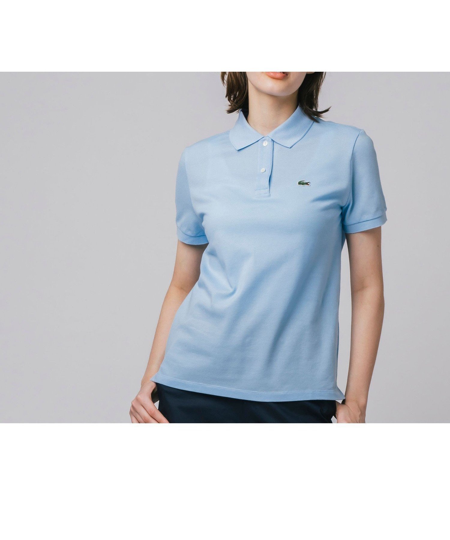 【ラコステ/LACOSTE】のコットン100% ピケ ポロシャツ(半袖) インテリア・キッズ・メンズ・レディースファッション・服の通販 founy(ファニー) 　ファッション　Fashion　レディースファッション　Ladies' Fashion Online　トップス・カットソー　Tops/Tshirt　シャツ/ブラウス　Shirts/Blouses　ポロシャツ　Polo Shirts　スタンダード　Standard　スポーツ　Sports　ポロシャツ　Polo Shirt　半袖　Short Sleeve　定番　Standard　ライトブルー|ID: prp329100004559692 ipo3291000000032682027