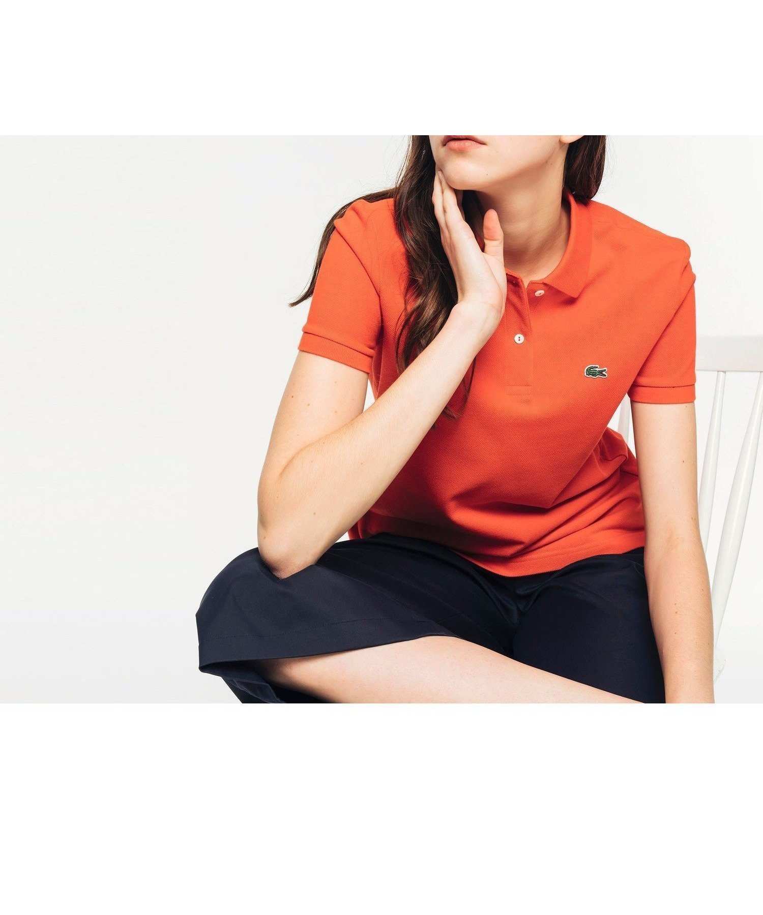 【ラコステ/LACOSTE】のコットン100% ピケ ポロシャツ(半袖) インテリア・キッズ・メンズ・レディースファッション・服の通販 founy(ファニー) 　ファッション　Fashion　レディースファッション　Ladies' Fashion Online　トップス・カットソー　Tops/Tshirt　シャツ/ブラウス　Shirts/Blouses　ポロシャツ　Polo Shirts　スタンダード　Standard　スポーツ　Sports　ポロシャツ　Polo Shirt　半袖　Short Sleeve　定番　Standard　レッド|ID: prp329100004559692 ipo3291000000032682040