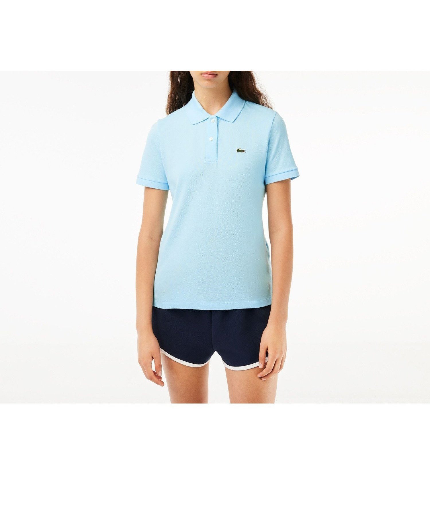 【ラコステ/LACOSTE】のコットン100% ピケ ポロシャツ(半袖) インテリア・キッズ・メンズ・レディースファッション・服の通販 founy(ファニー) 　ファッション　Fashion　レディースファッション　Ladies' Fashion Online　トップス・カットソー　Tops/Tshirt　シャツ/ブラウス　Shirts/Blouses　ポロシャツ　Polo Shirts　スタンダード　Standard　スポーツ　Sports　ポロシャツ　Polo Shirt　半袖　Short Sleeve　定番　Standard　スカイブルー|ID: prp329100004559692 ipo3291000000032682041