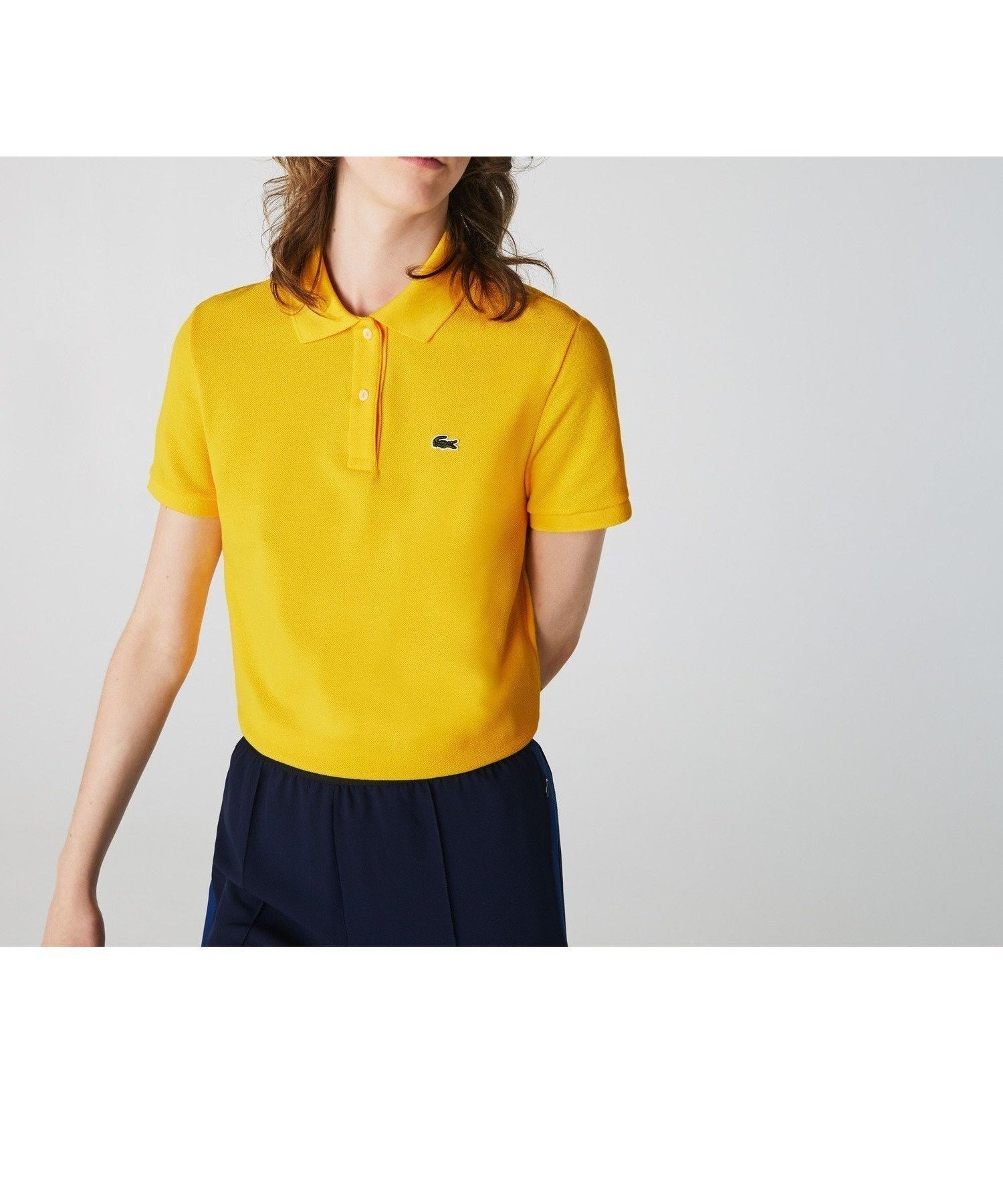 【ラコステ/LACOSTE】のコットン100% ピケ ポロシャツ(半袖) インテリア・キッズ・メンズ・レディースファッション・服の通販 founy(ファニー) 　ファッション　Fashion　レディースファッション　Ladies' Fashion Online　トップス・カットソー　Tops/Tshirt　シャツ/ブラウス　Shirts/Blouses　ポロシャツ　Polo Shirts　スタンダード　Standard　スポーツ　Sports　ポロシャツ　Polo Shirt　半袖　Short Sleeve　定番　Standard　イエロー|ID: prp329100004559692 ipo3291000000032682042