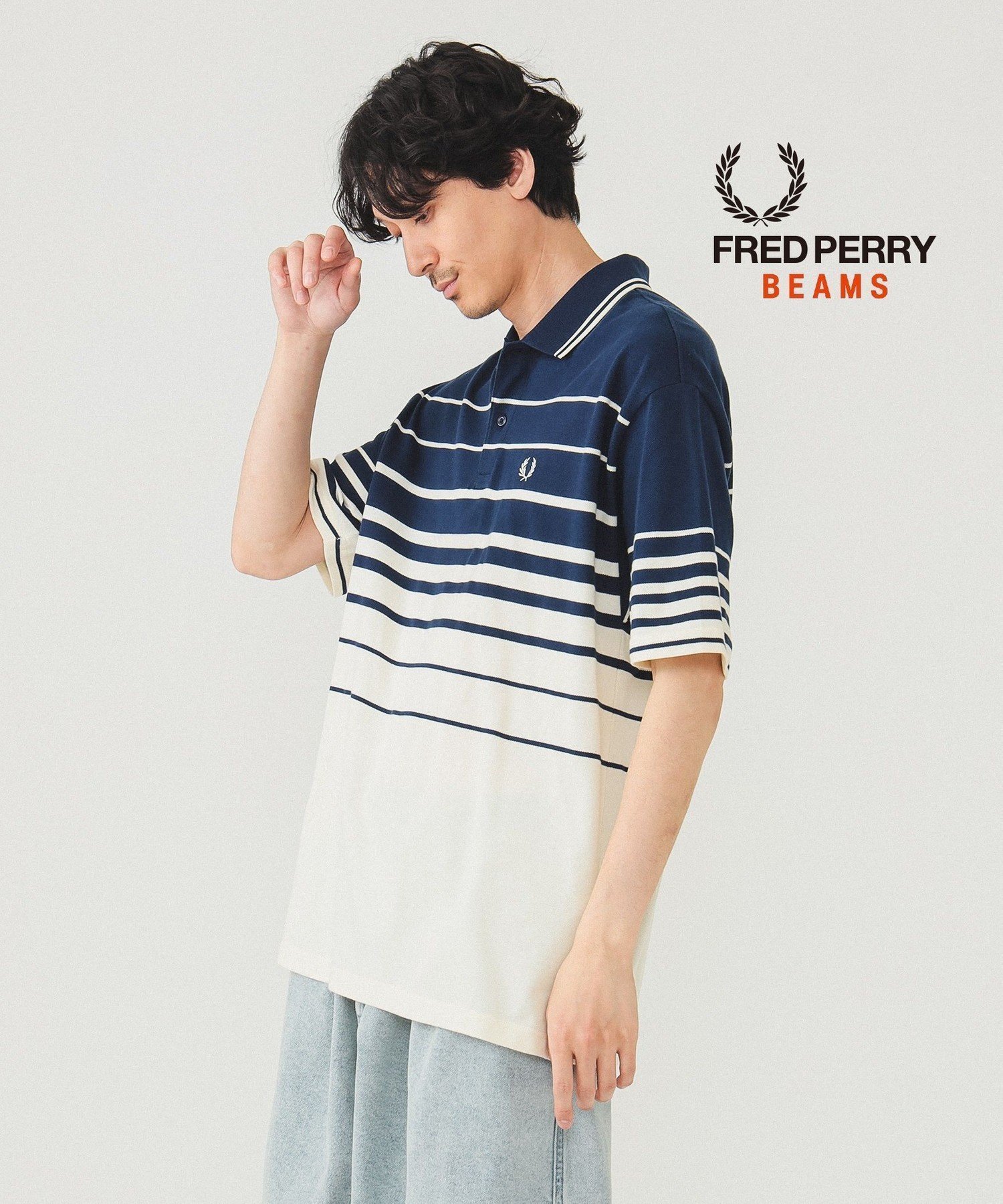【ビームス/BEAMS / MEN】の【別注】FRED PERRY / リラックス ストライプ ピケ ポロシャツ 25SS 半袖 メンズ ユニセックス インテリア・キッズ・メンズ・レディースファッション・服の通販 founy(ファニー) 　ファッション　Fashion　メンズファッション　Fashion for Men　鹿の子　Piqué, Kanoko Fabric　ストライプ　Stripe, Striped Pattern　トレンド　Trend, Trending Now　フィット　Fit, Slim Fit　ベスト　Vest, Waistcoat　ポロシャツ　Polo Shirt, Collared Tee　別注　Limited Edition, Custom Order　半袖　Short Sleeve, Half Sleeve　メンズ　Men's, Menswear　リラックス　Relax, Relaxed Fit　ロンドン　London Style, British Inspired　エレガント 上品　Elegant　2025年　2025　2025春夏・S/S　Spring/Summer 2025 SS25　TENNIS_BLUE/ECRU|ID: prp329100004559697 ipo3291000000033458160