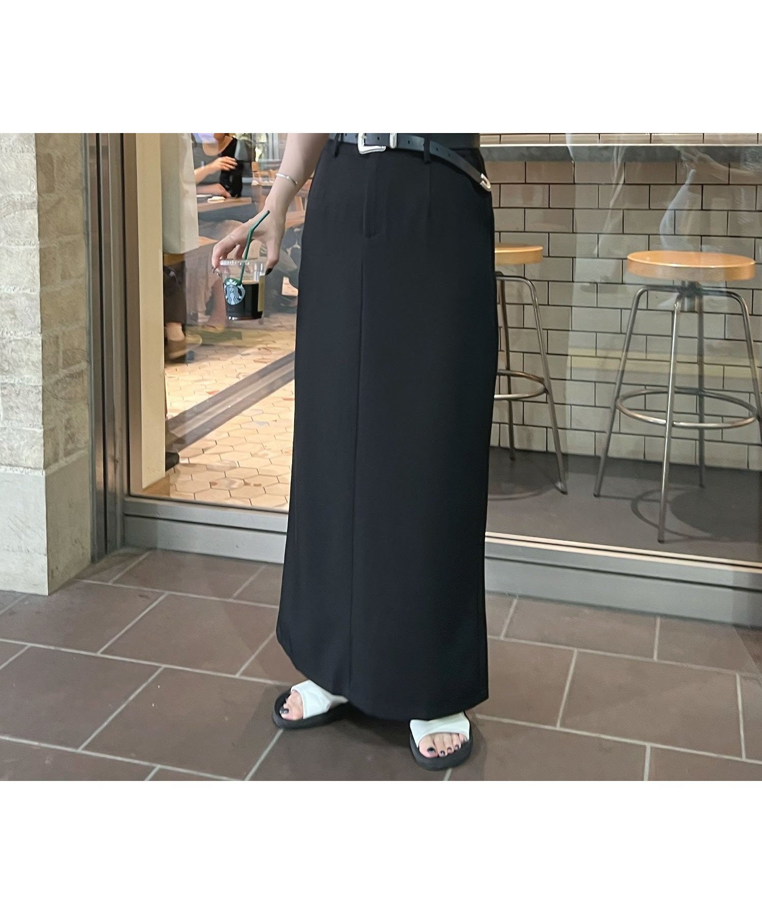 【フューティアランド/futier land】のスラックスタイトスカート インテリア・キッズ・メンズ・レディースファッション・服の通販 founy(ファニー) 　ファッション　Fashion　レディースファッション　Ladies' Fashion Online　スカート　Skirt　おすすめ　Recommend　ジャケット　Jacket　ストレート　Straight　スリット　Slit　ブラック|ID: prp329100004559705 ipo3291000000032654629