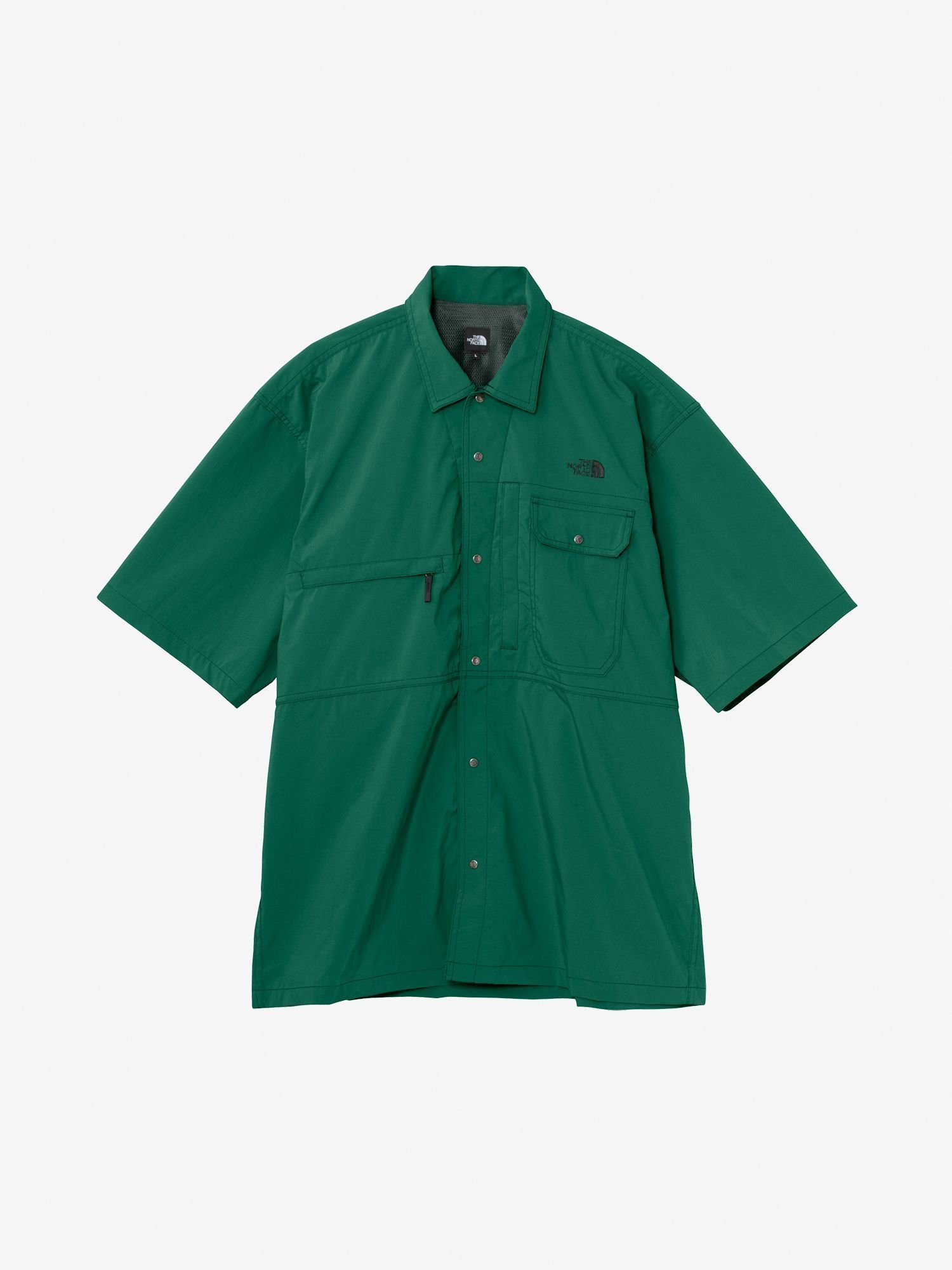 【ザ ノース フェイス/THE NORTH FACE】のショートスリーブトリップフィールドシャツ(ユニセックス) インテリア・キッズ・メンズ・レディースファッション・服の通販 founy(ファニー) 　ファッション　Fashion　レディースファッション　WOMEN　トップス・カットソー　Tops/Tshirt　シャツ/ブラウス　Shirts/Blouses　なめらか　Smooth　アウトドア　Outdoor　ストレッチ　Stretch　スマート　Smart　ダウン　Down　フロント　Front　ポケット　Pocket　半袖　Short Sleeve　夏　Summer　財布　Wallet　TNFグリーン|ID: prp329100004559712 ipo3291000000032238011
