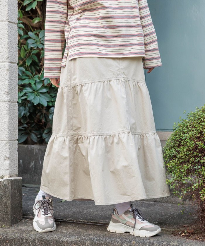 【ニコアンド/niko and】のワークティアードスカート インテリア・キッズ・メンズ・レディースファッション・服の通販 founy(ファニー) https://founy.com/ ファッション Fashion レディースファッション WOMEN スカート Skirt ティアードスカート Tiered Skirts おすすめ Recommend カットソー Cut And Sew ギャザー Gather ティアードスカート Tiered Skirt ロング Long |ID: prp329100004559720 ipo3291000000032238063