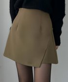 【ジュノア/JUNOAH】のLouere ラップ風ミニスカート ダークベージュ|ID: prp329100004559743 ipo3291000000032238176