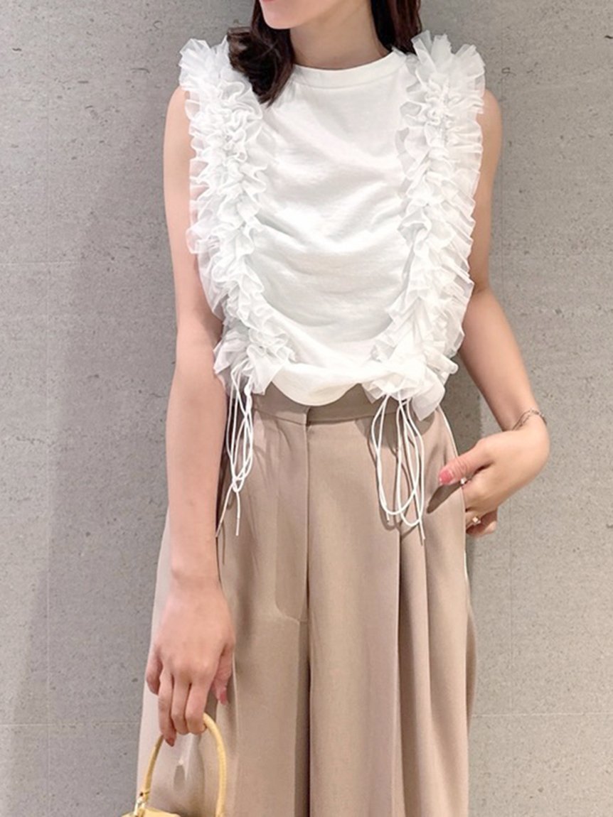 【スナイデル/SNIDEL】のSustainableノースリカットソー 人気、トレンドファッション・服の通販 founy(ファニー) 　ファッション　Fashion　レディースファッション　WOMEN　トップス・カットソー　Tops/Tshirt　カットソー　Cut and Sewn　エレガント 上品　Elegant　オーガニック　Organic　カットソー　Cut And Sew　今季　This Season　ストレート　Straight　ボトム　Bottom　おすすめ　Recommend　 other-1|ID: prp329100004559777 ipo3291000000032238405