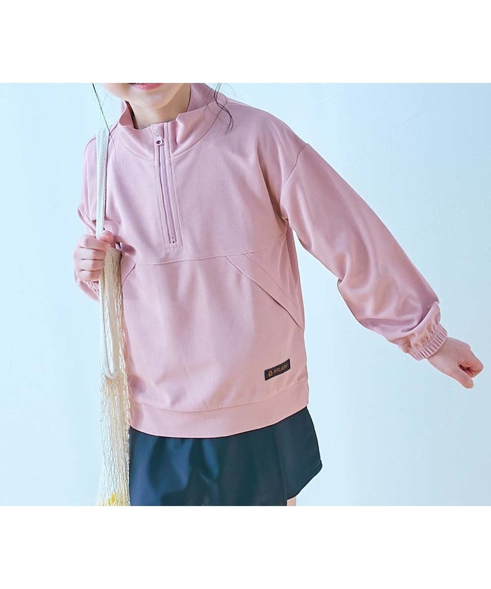 【デビロック/devirock / KIDS】のUVカット 水陸両用 ハーフジップ 長袖ラッシュガード 長袖ラッシュガード 水着 25SS インテリア・キッズ・メンズ・レディースファッション・服の通販 founy(ファニー) 　ファッション　Fashion　キッズファッション　KIDS　長袖　Long Sleeve　フラット　Flat　プリント　Print　水着　Swimsuit　2025年　2025　2025春夏・S/S　Ss,Spring/Summer,2025　ダスティピンク|ID: prp329100004559836 ipo3291000000032343473
