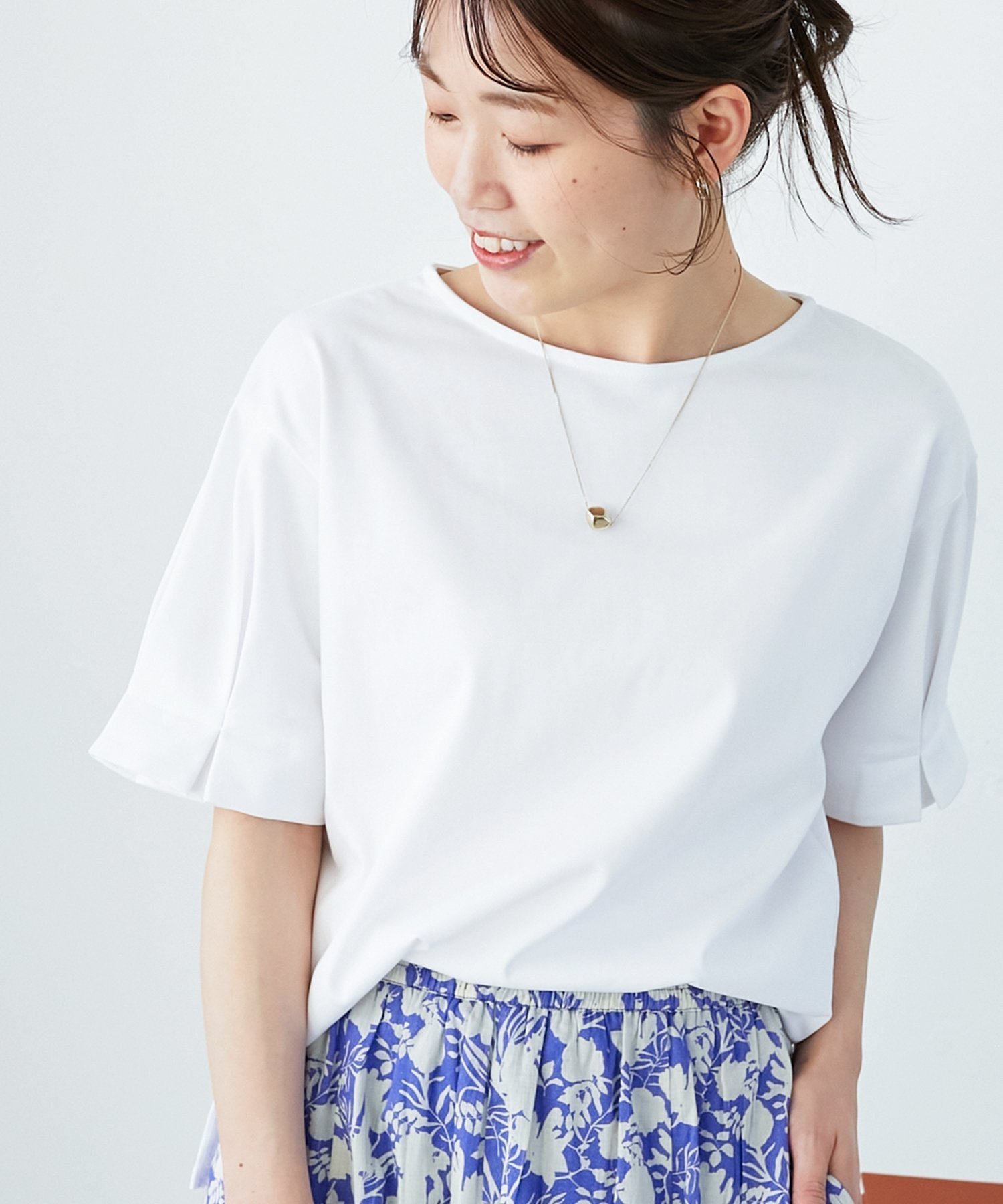 【ルクールブラン/le.coeur blanc】のコットンタックスリーブTシャツ インテリア・キッズ・メンズ・レディースファッション・服の通販 founy(ファニー) 　ファッション　Fashion　レディースファッション　WOMEN　トップス・カットソー　Tops/Tshirt　シャツ/ブラウス　Shirts/Blouses　ロング / Tシャツ　T-Shirts　おすすめ　Recommend　カットソー　Cut And Sew　シンプル　Simple　スリーブ　Sleeve　オフ|ID: prp329100004559860 ipo3291000000032238897